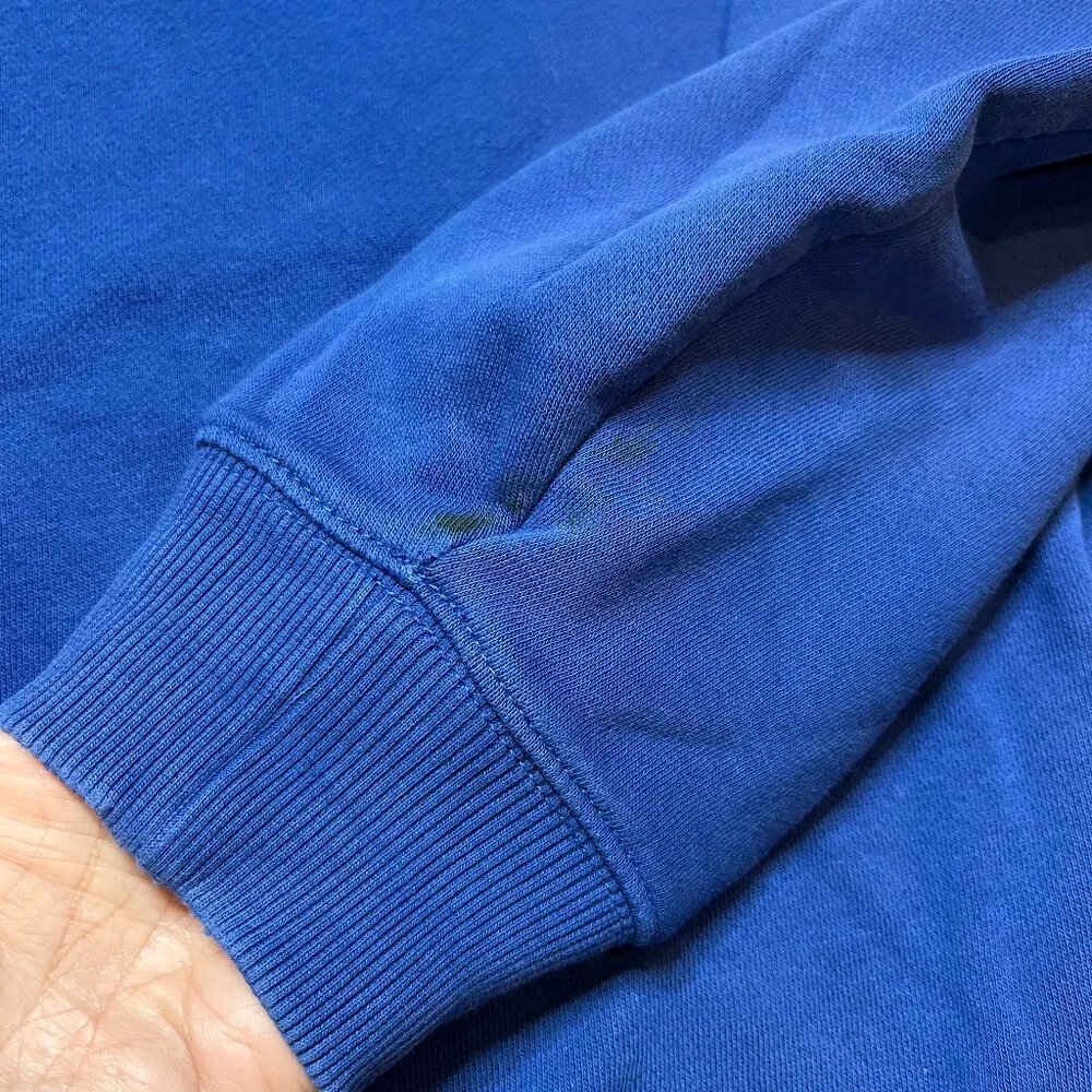 VTG Michagan Mackinaw Island 1/4 Zip Mock Neck Sweatshirt Mens XL Blue Classic - Picture 6 of 8
